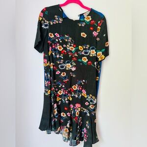 Preen by Thornton Bregazzi Black Floral Mini Dress